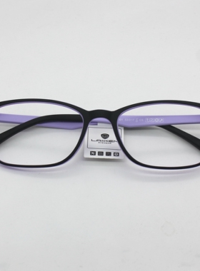 LAIKEN莱肯眼镜架女款磨砂黑紫色超轻全框眼镜可配近视LK3001