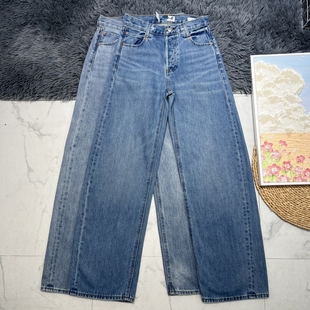 牛仔裤 D@F家@ 遮胯显瘦高腰直筒裤 品质天花板 这条泰显瘦了