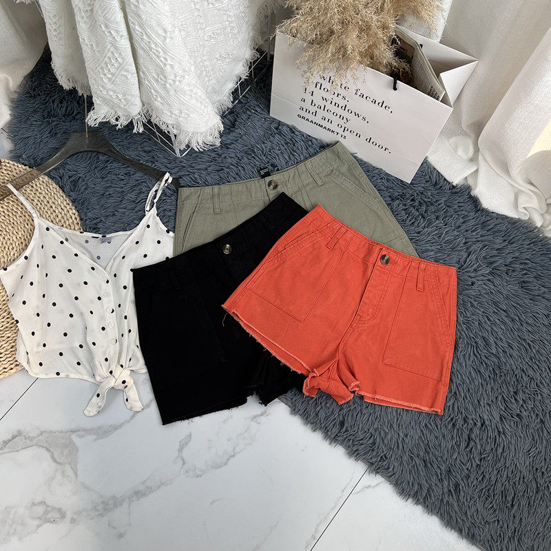 夏季上新福利款！炸街款多巴胺糖果色女短裤复古大口袋水洗棉热裤,女装/女士精品,牛仔裤,淘宝优惠券,粉丝福利购,淘宝优惠卷