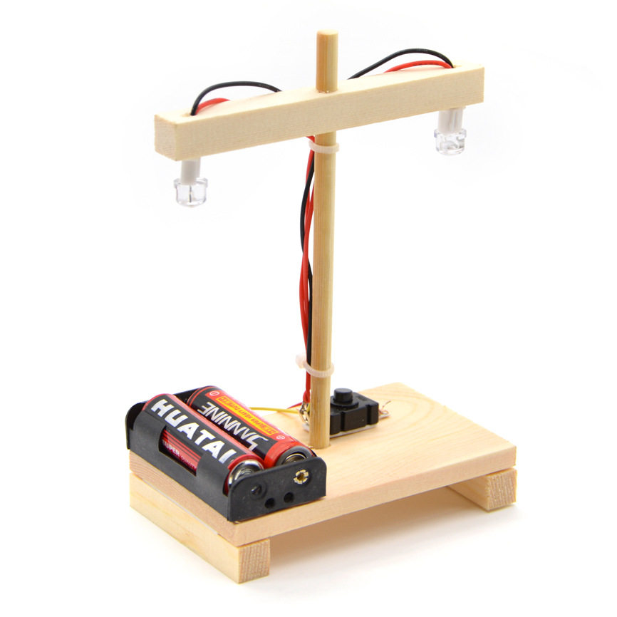 小发明制作科技材料包手工diy双头路灯 小学生创意科学实验玩具