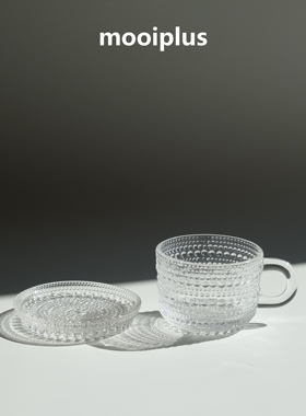 芬兰/中古｜Arabia Kastehelmi 露珠玻璃 茶杯 碟盘 / mooiplus