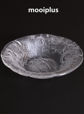 瑞典/中古｜Kosta Boda Dalom 艺术 玻璃果盘 17.5*4cm