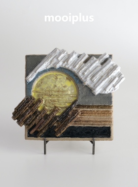 瑞典/中古｜Stig Carlsson浮雕限量款艺术陶瓷挂盘 / mooiplus