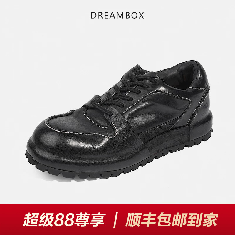 DREAMBOX钧博男士马皮透气板鞋图片