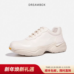 舒适不累脚老爹鞋 DREAMBOX钧博vibram户外休闲男鞋 马皮高档小白鞋