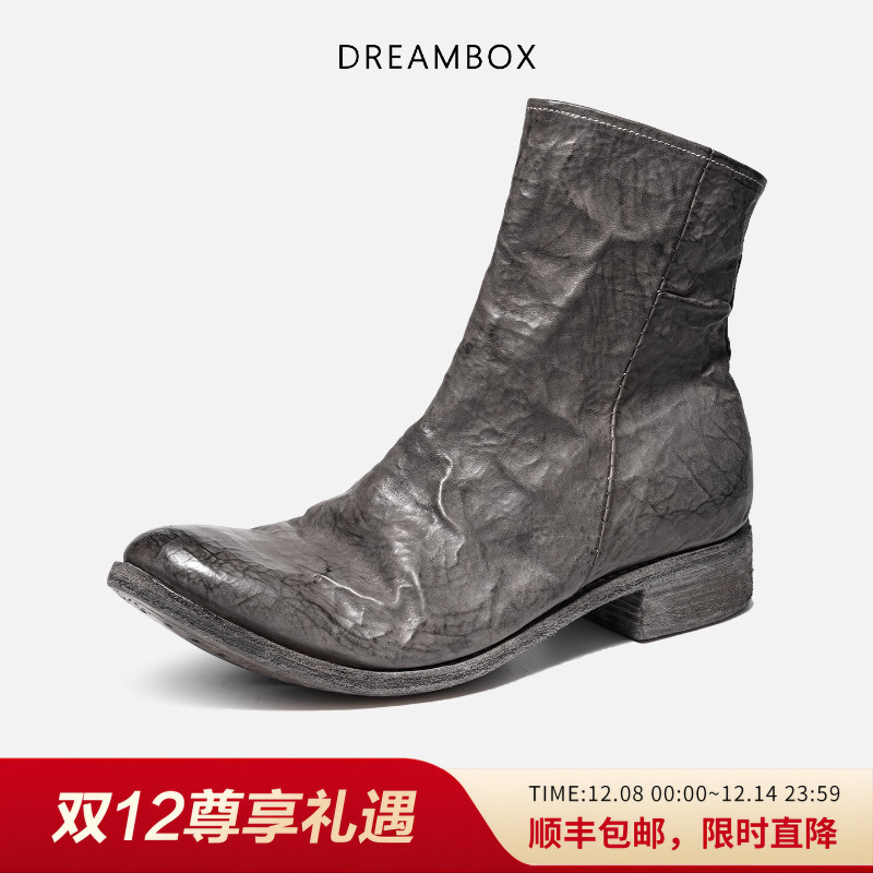 钧博英伦复古纯手工男靴