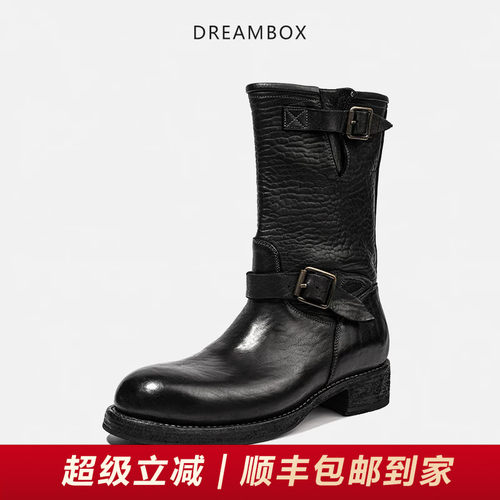 高档马皮手工固特异工程师靴
