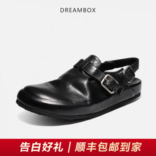 钧博马皮包头凉鞋纯手工勃肯鞋