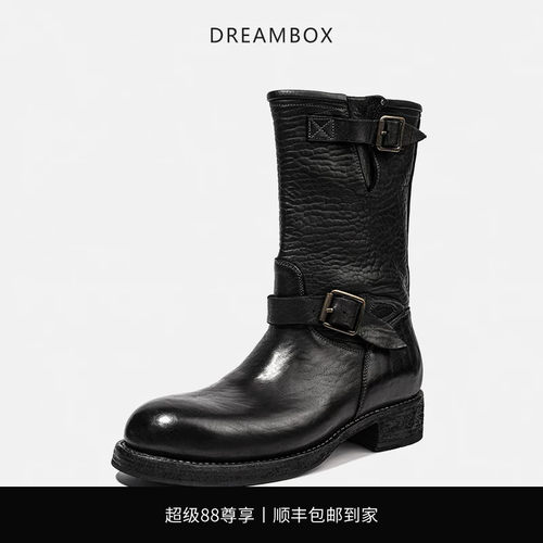 高档马皮手工固特异工程师靴