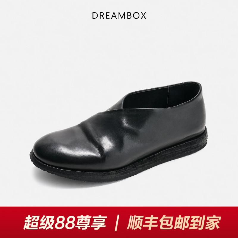钧博一脚蹬水洗马皮休闲皮鞋图片