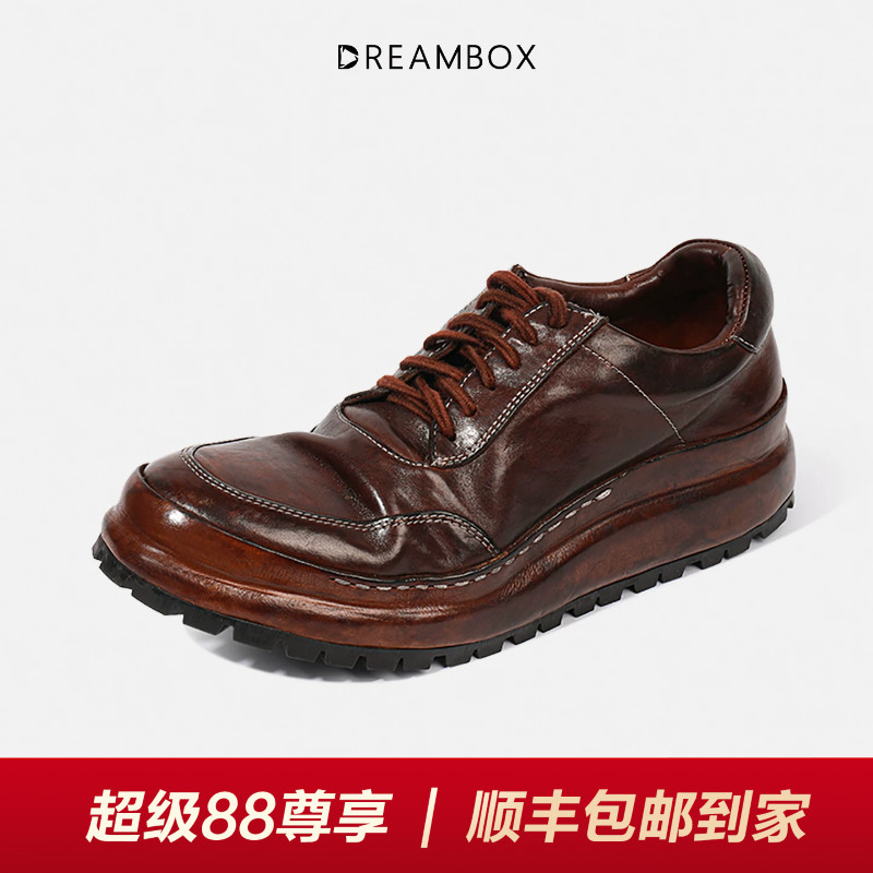 DREAMBOX复古高档马皮休闲皮鞋图片