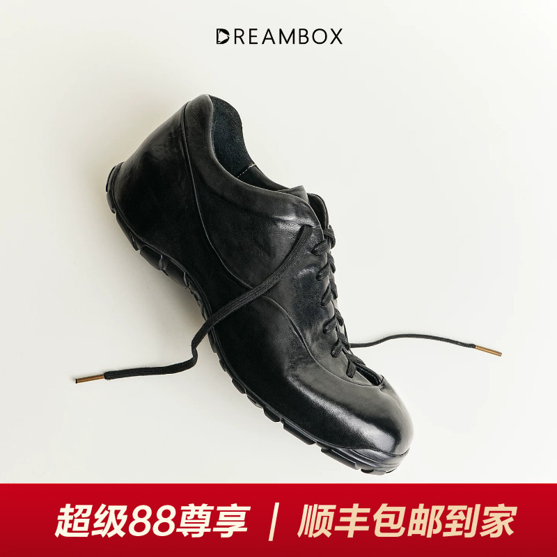 钧博马皮厚底增高老爹鞋图片