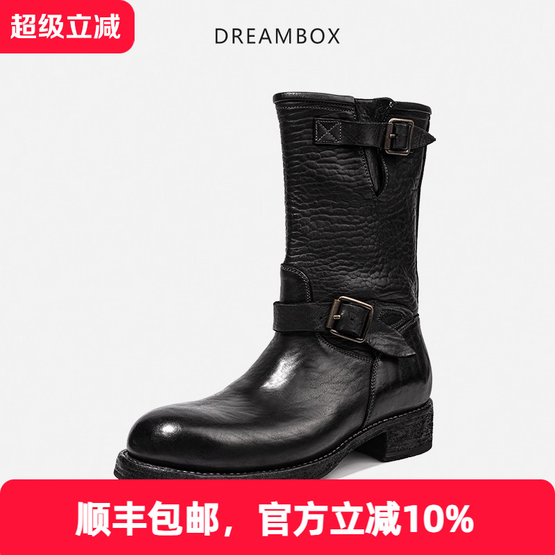 高档马皮手工固特异工程师靴