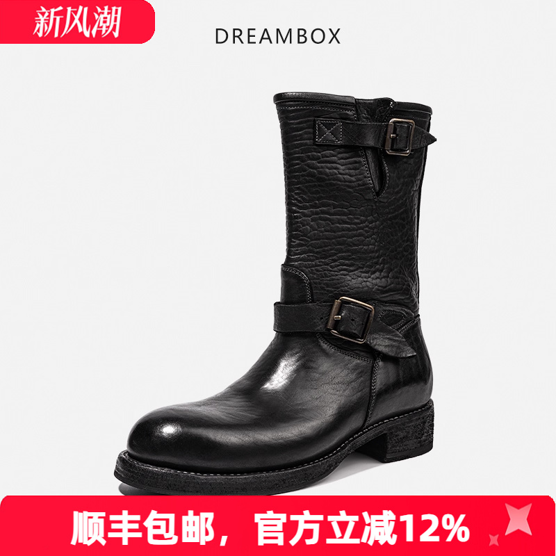 高档马皮手工固特异工程师靴