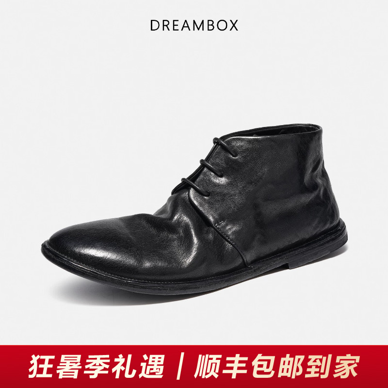 钧博2025新款石水洗马皮短靴