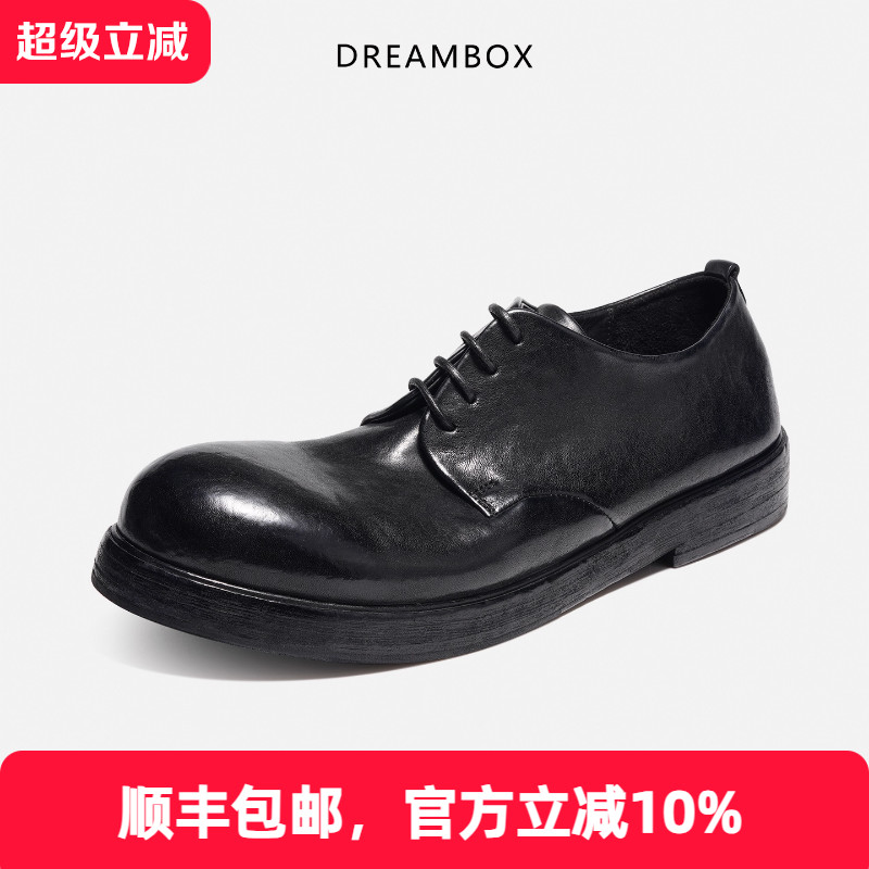 钧博马皮透气复古英伦大头德比鞋