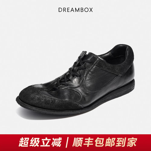 DREAMBOX钧博水洗马皮平底德训鞋