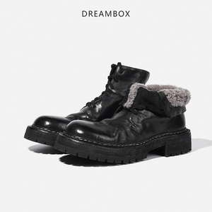 dreambox钧博棉靴加绒加厚保暖羊毛内里雪地靴冬季防滑防寒男靴