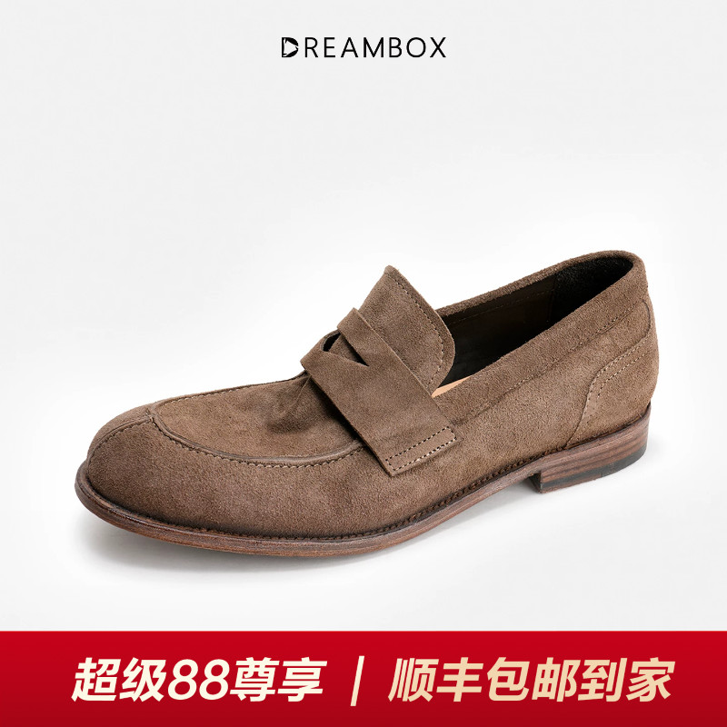 钧博英伦水洗马皮透气乐福鞋图片