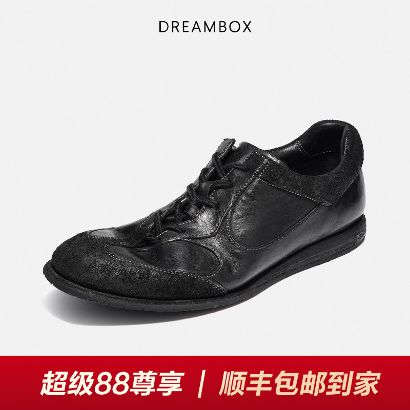 DREAMBOX钧博水洗马皮平底德训鞋图片