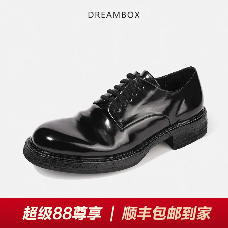 高端马臀皮透气男士德比鞋图片