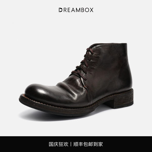 钧博水洗马皮纯手工马丁靴