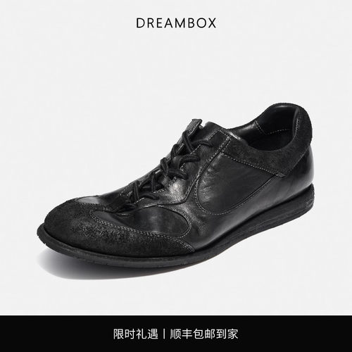 DREAMBOX钧博水洗马皮平底德训鞋