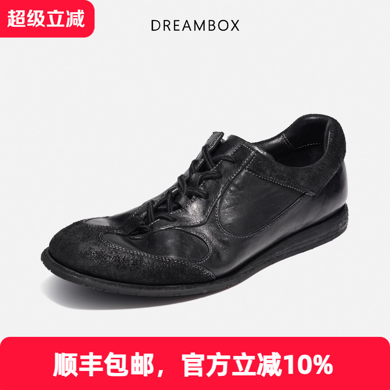 dreambox钧博水洗马皮平底德训鞋