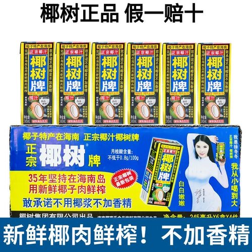 饮料245ml植物蛋白椰树牌椰子汁