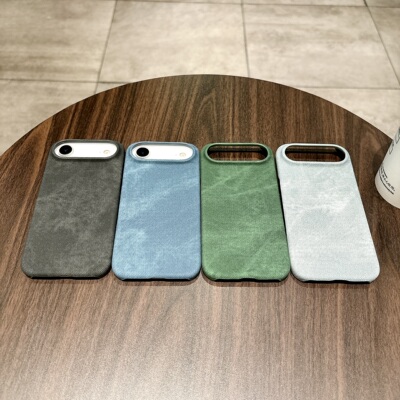 牛仔布苹果17air手机壳磨砂磁吸