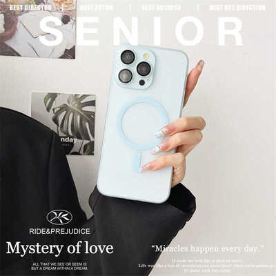 磨砂磁吸充电硬苹果16简约手机壳