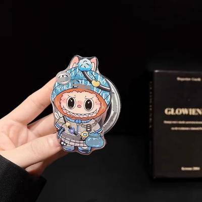 可爱拉布布磁吸支架手机壳可伸缩