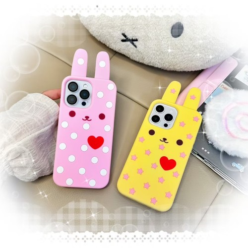 日系可爱萌兔苹果17手机壳波点