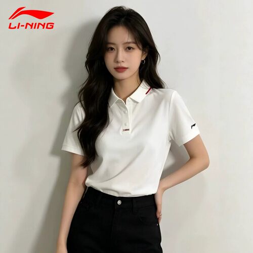 李宁冰丝速干凉感透气POLO衫女