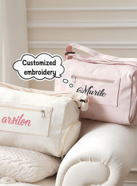 刺绣定制大容量多功能旅行包干湿分离运动训练瑜伽健身包带耳机孔