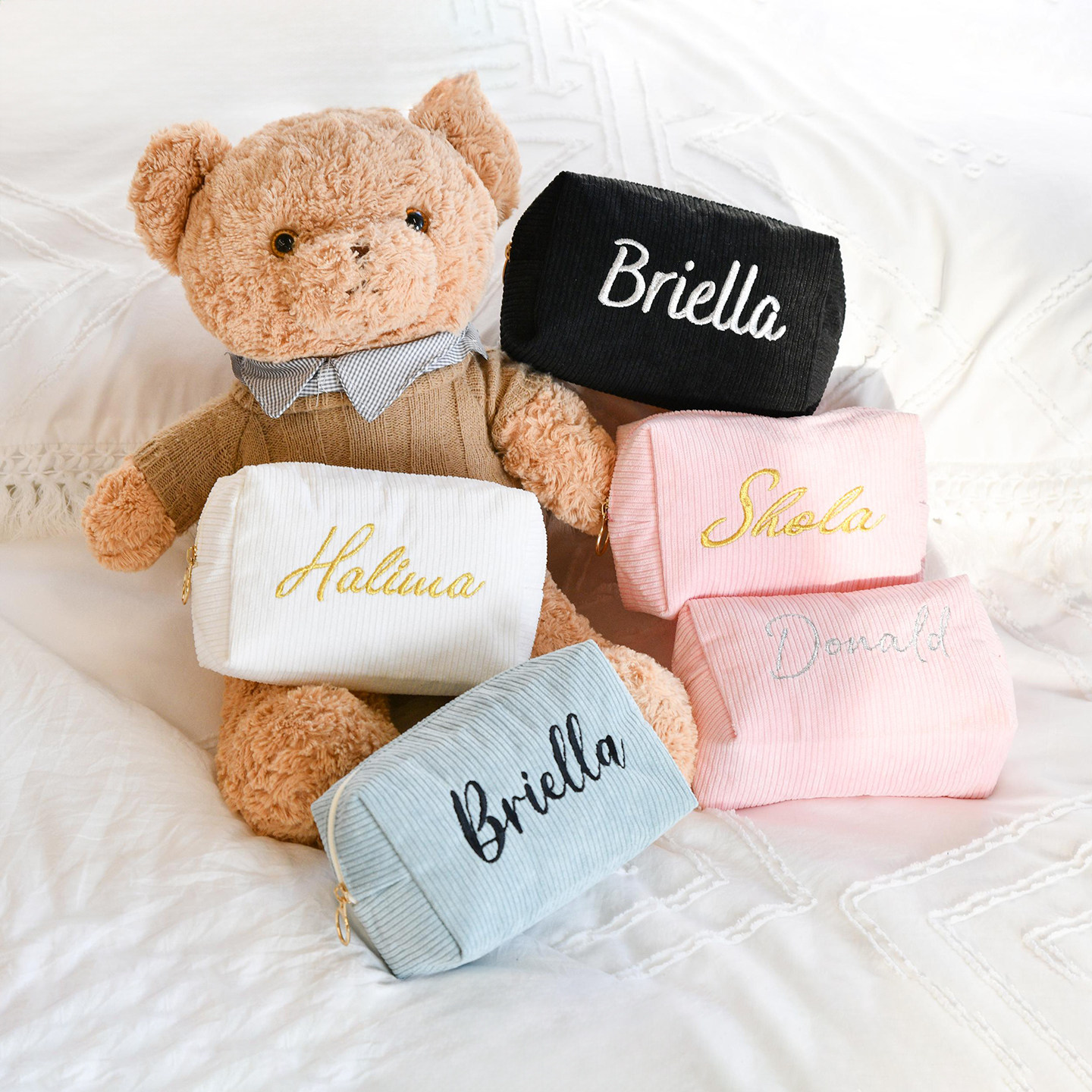 个性化定制灯芯绒化妆包大容量旅行便携洗漱包高颜值化妆品收纳包,收纳整理,化妆包,淘宝优惠券,粉丝福利购,淘宝优惠卷