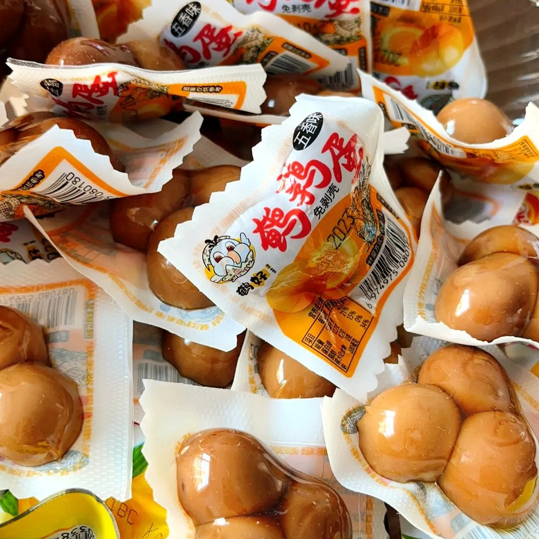 鹌鹑蛋卤蛋五香卤味零食小包装无壳乡巴佬风味早餐特价零食