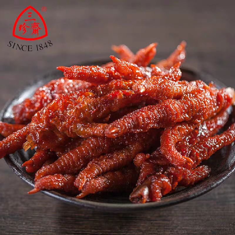 三珍斋200克琥珀凤爪卤味鸡爪子熟食休闲凤爪特产零食小吃包装