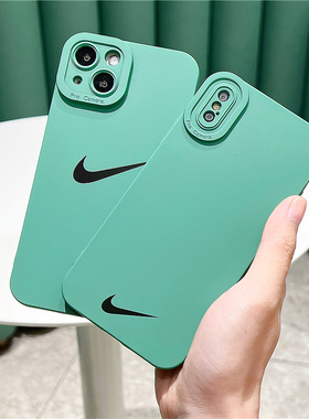 芭蕉绿色16适用苹果14pro手机壳8plus潮牌13Nike男女xsmax/11硅胶12软15TPU硅胶防摔保护套软壳