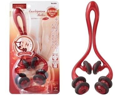 日本进口美体瘦身远红外线天然矿石缓解肌肉疲劳瘦腿滚轮按摩器