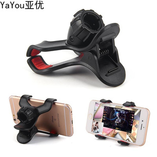 球头款手机夹钳口夹懒人支架配件夹子头圆形软管夹万向调节横竖手