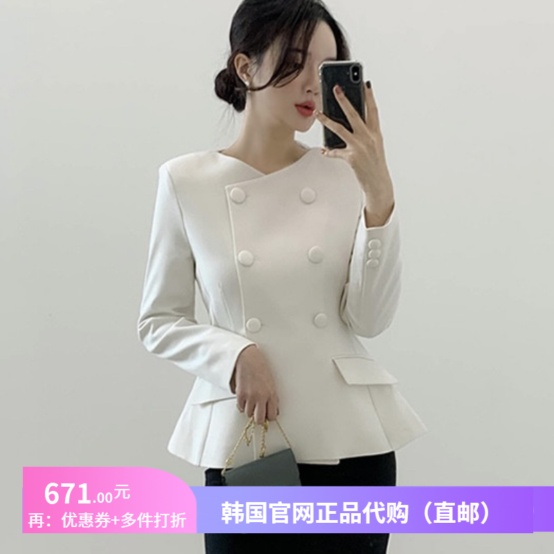 26春秋优雅气质ol职业西装外套女士正品韩国代购新款修身别致上衣