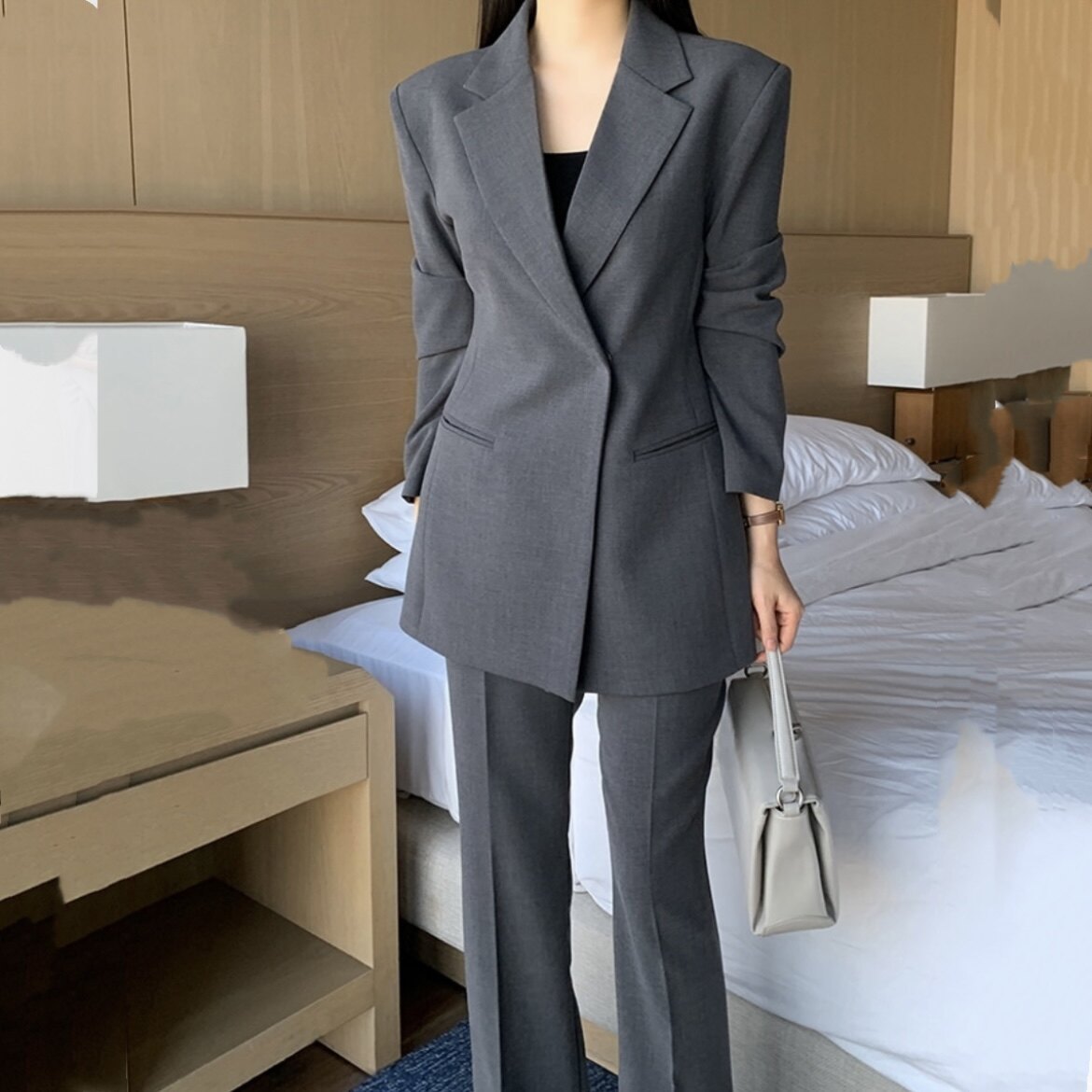 26春秋高级感西装外套ol通勤女版正品韩国代购韩式宽休闲西服上衣