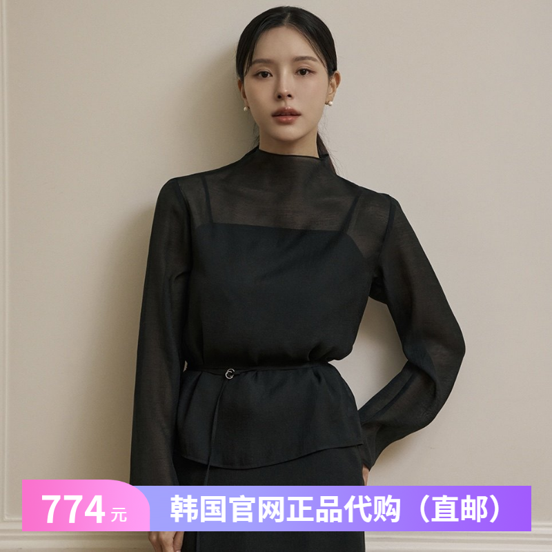 25初春秋高档舒适天丝衬衫长袖女式正品韩国代购新款薄款性感上衣