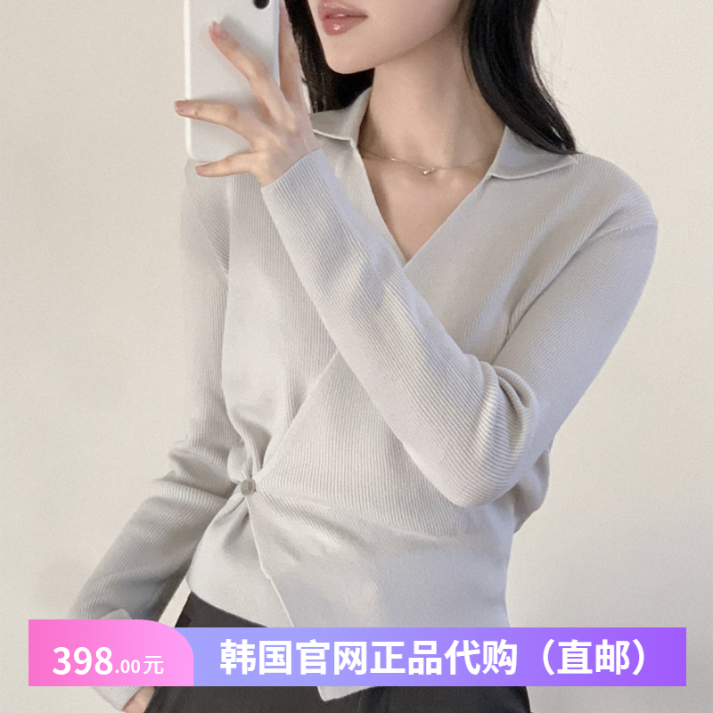 26春秋韩式简约针织衫女装reine正品韩国代购休闲百搭短毛衣