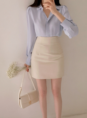 25春夏ol通勤西装半身裙女fromdayone韩国代购新款黑色包臀一步裙