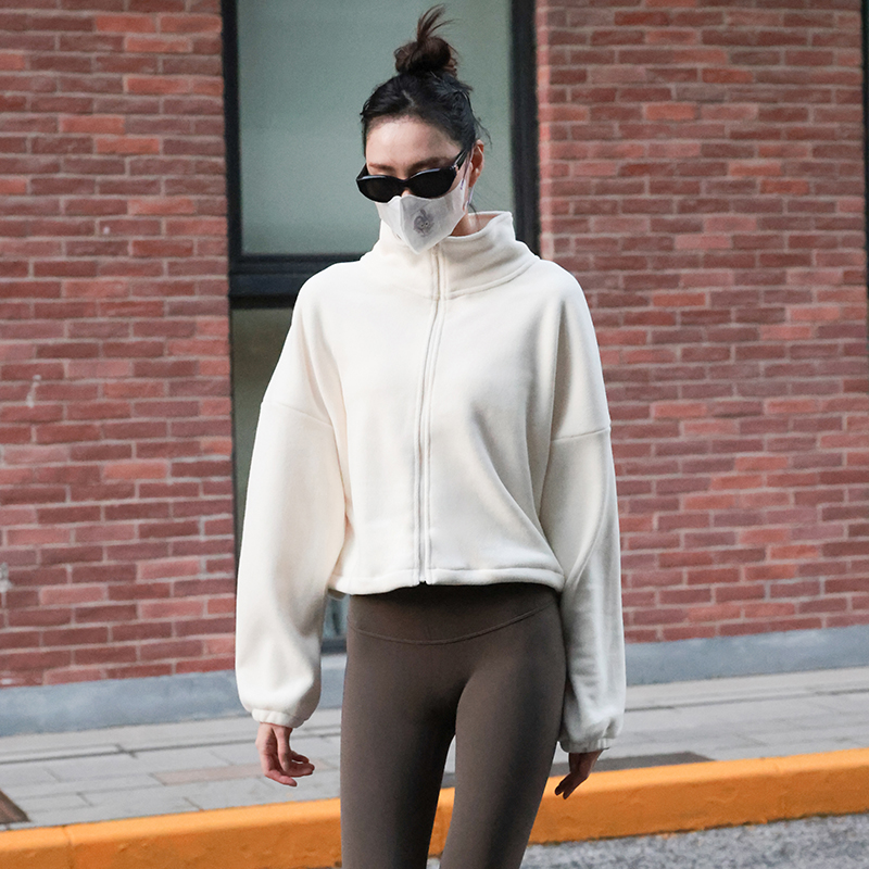 beemen加绒保暖立领防风运动外套