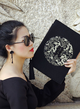 KK9_原创设计厚不织布复古唐装包时尚信封包晚宴手拿包女男手包邮