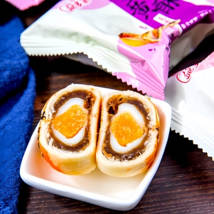 益多家蛋黄酥黑金酥雪媚娘零食混合紫薯红豆味早餐月饼