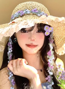女夏海边度假大檐帽可折叠太阳帽